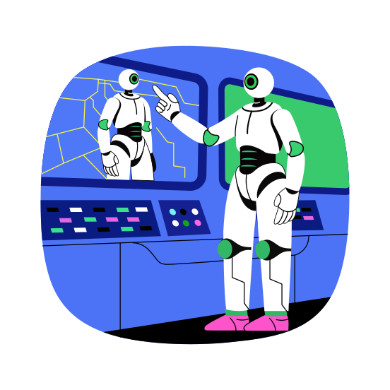 Ai Trainer, Robot, Machine, Bot, Humanoid, illustration