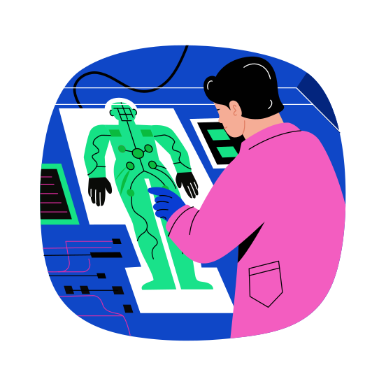 Bio Interface, Biological, Body, Cybernetics, Metaverse illustration