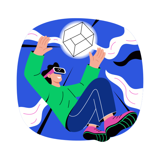 D Modelling, Augmented, Technology, Metaverse, Vr, illustration