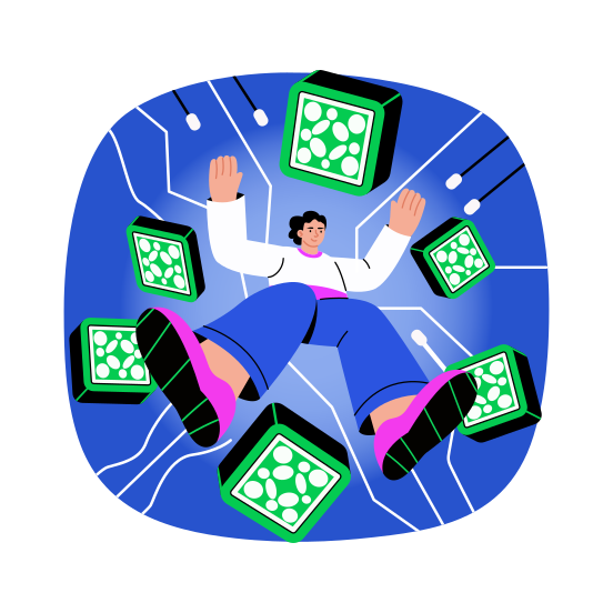 Developer, Programmer, Coder, Metaverse, Immersive illustration