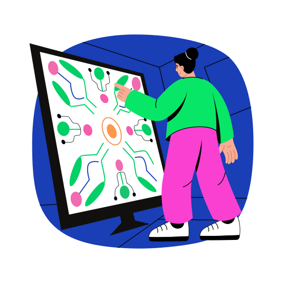 Digital Art, Painting, Sketching, Interface, Metaverse illustration