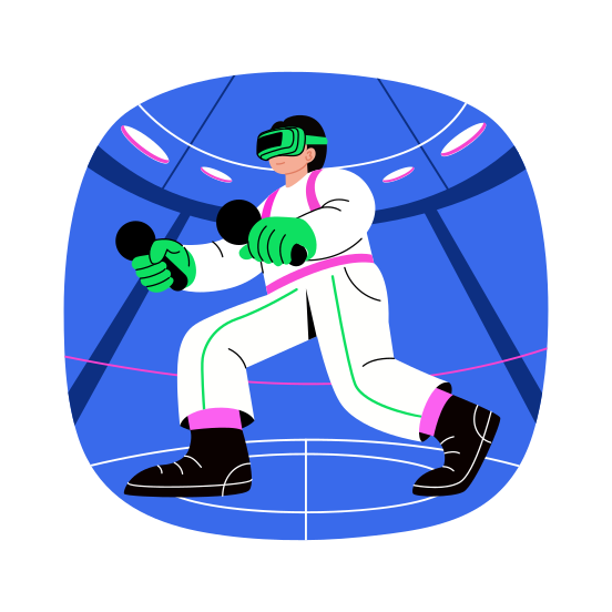 Motion Sensors, Tracking, Playing, Immersive, Simulation illustration