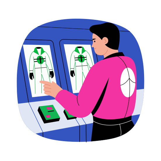 Scanning, Body, Analysis, Interface, Technology, illustration