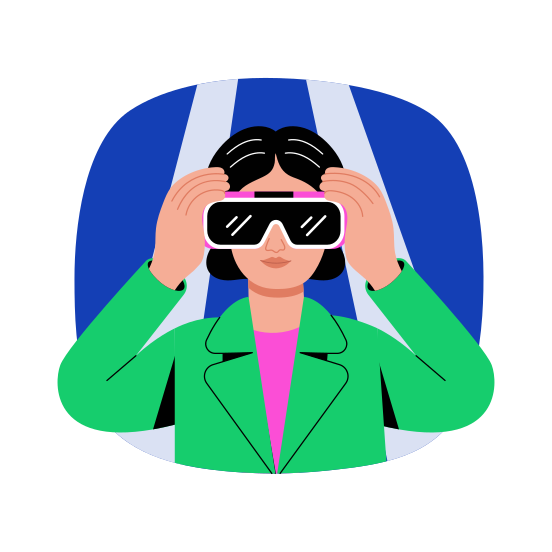 Virtual Glasses, Goggles, Headset, Technology, Vr illustration