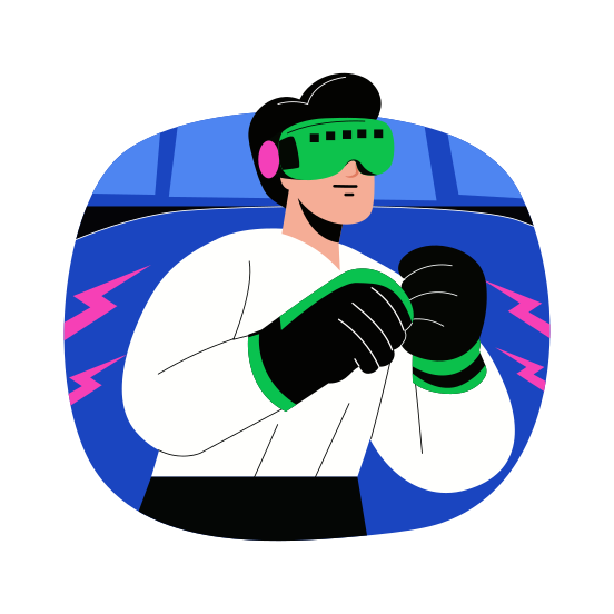 Vr Boxing, Fighting, Gaming, Immersive, Ar illustration