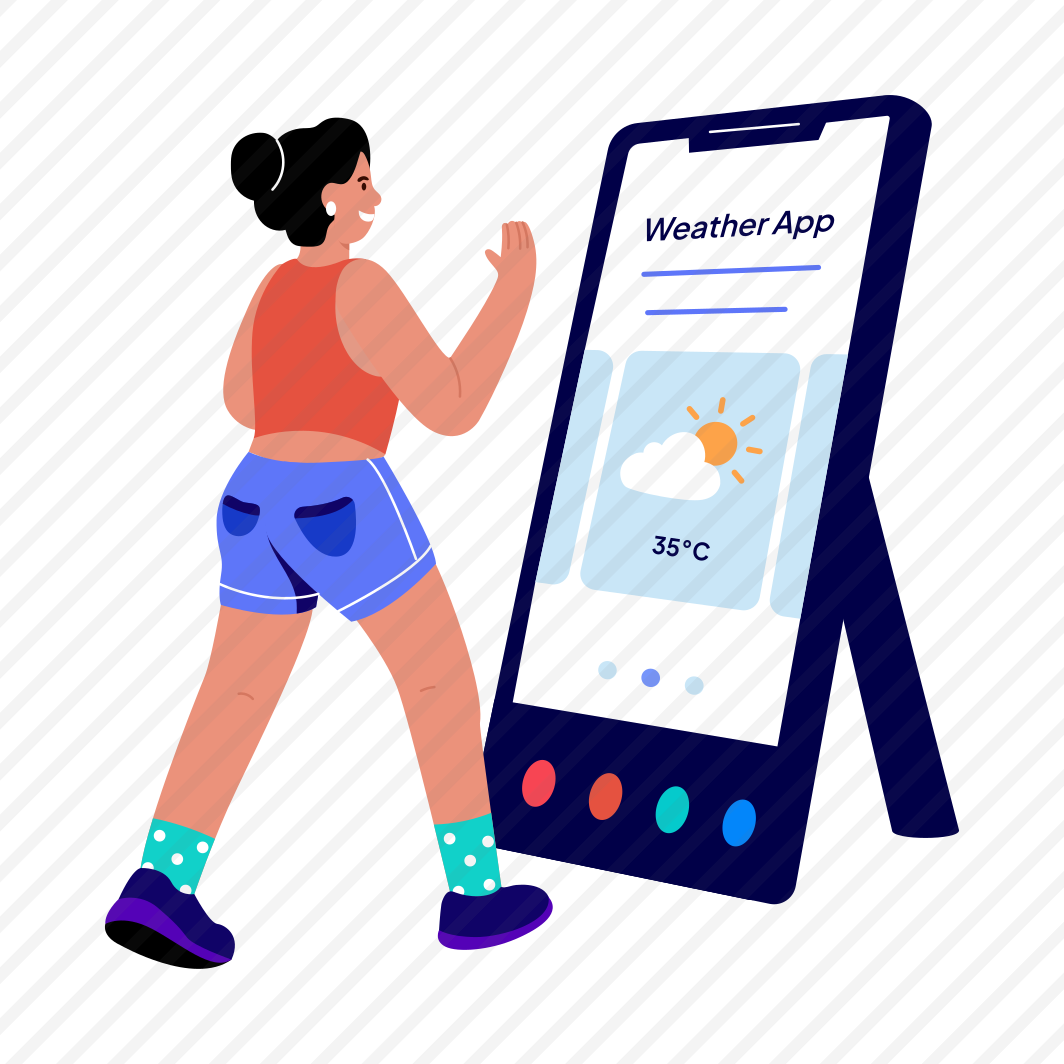 Checking Weather, Technology, Climate, Forecasting, Device preview