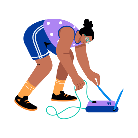 Checking Wifi, Router, Connection, Internet, Network illustration