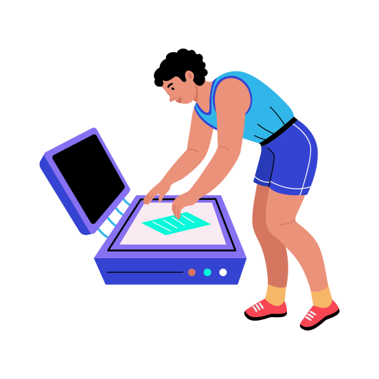 Document Scanner, Printer, Copying, Machine, Scanning illustration