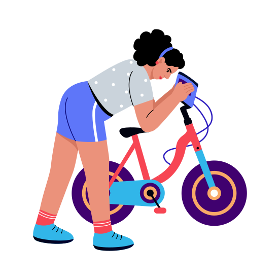 Electric Bike, Cycle, Vehicle, Transport, Travel illustration