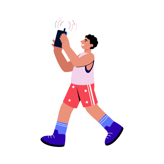 Mobile Connection, Signals, Network, Smartphone, Internet illustration