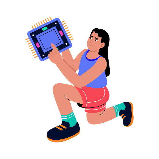 Processor, Hardware, Chip, Innovation, Technology illustration