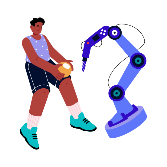 Robotic Arm, Machine, Bot, Playing, Technology illustration