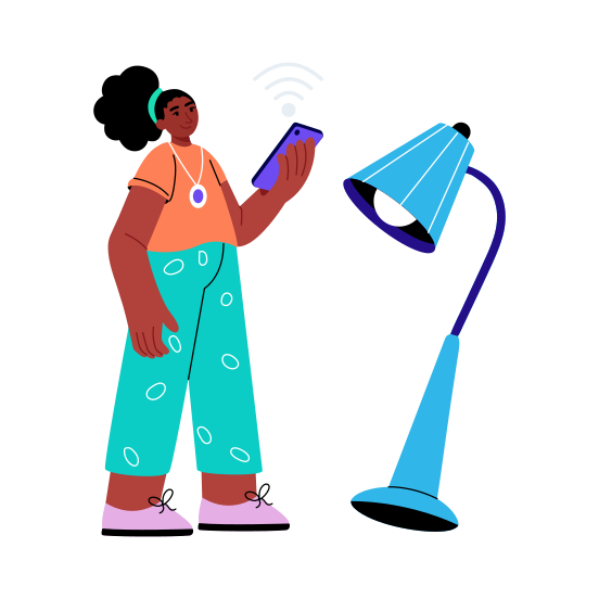 Smart Lamp, Light, Bulb, Innovation, Technology illustration