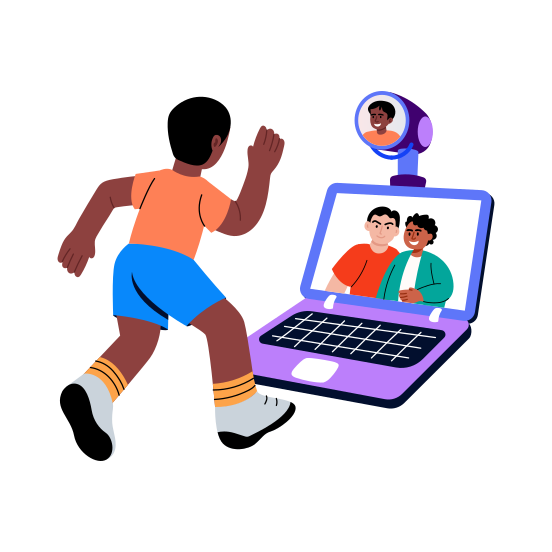 Video Chat, Calling, Talking, Communication, Conversation illustration