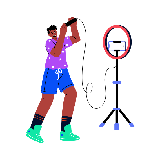 Video Recording, Filming, Shooting, Content, Influencer illustration