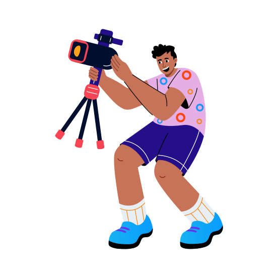 Videography, Filming, Recording, Camera, Shooting illustration