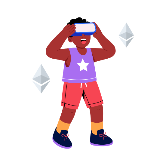 Vr Glasses, Metaverse, Technologies, Goggles, Simulation illustration