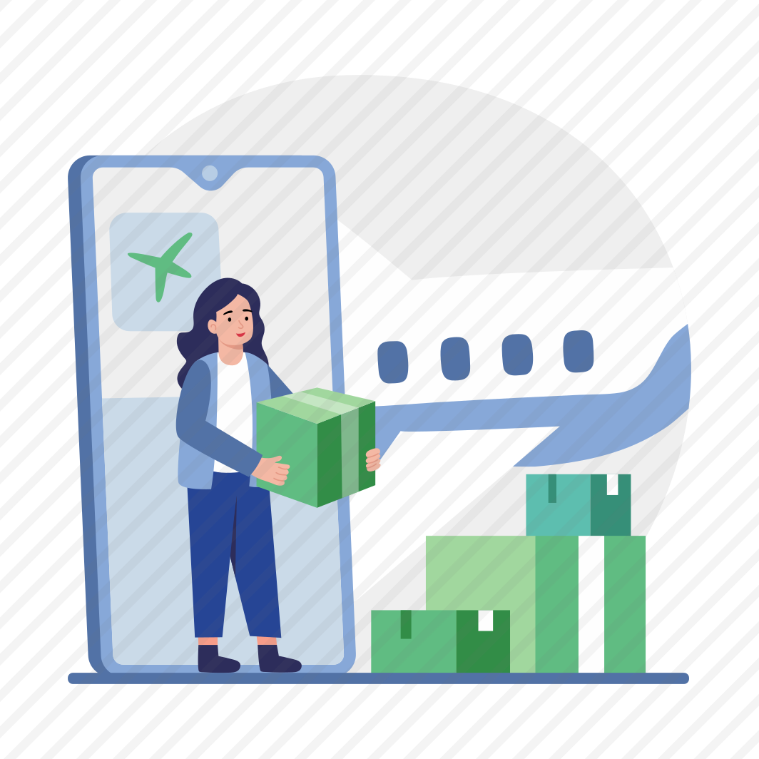 Courier Flight, Packages, Logistic, Parcels, Delivery preview