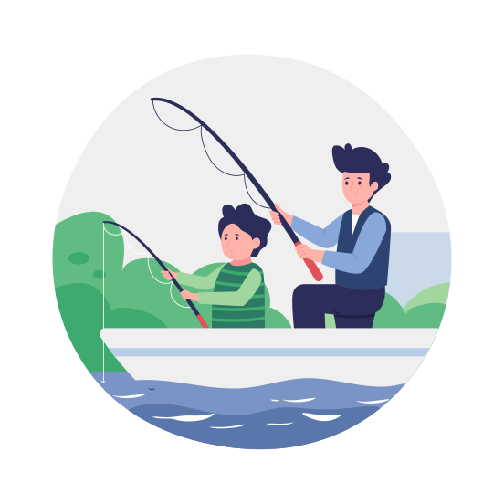 Fishing, Hobby, Catching, Recreation, Fisherman illustration