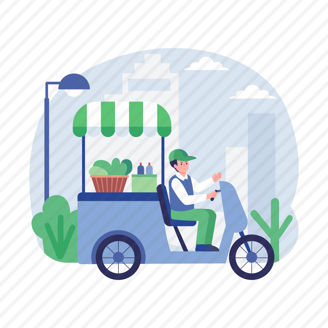 Food Court, Vendor, Selling, Cart, Transport preview