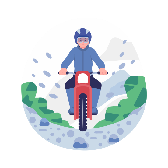 Motorcycle, Bike, Riding, Travelling, Transport illustration