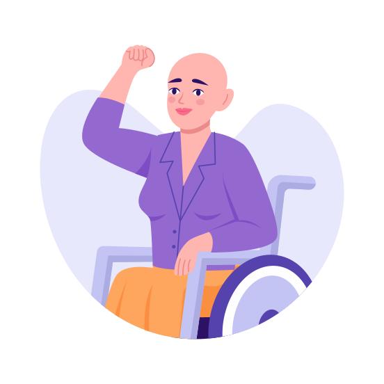 Bald Woman, Disability, Empowerment, Diverse, Brave illustration