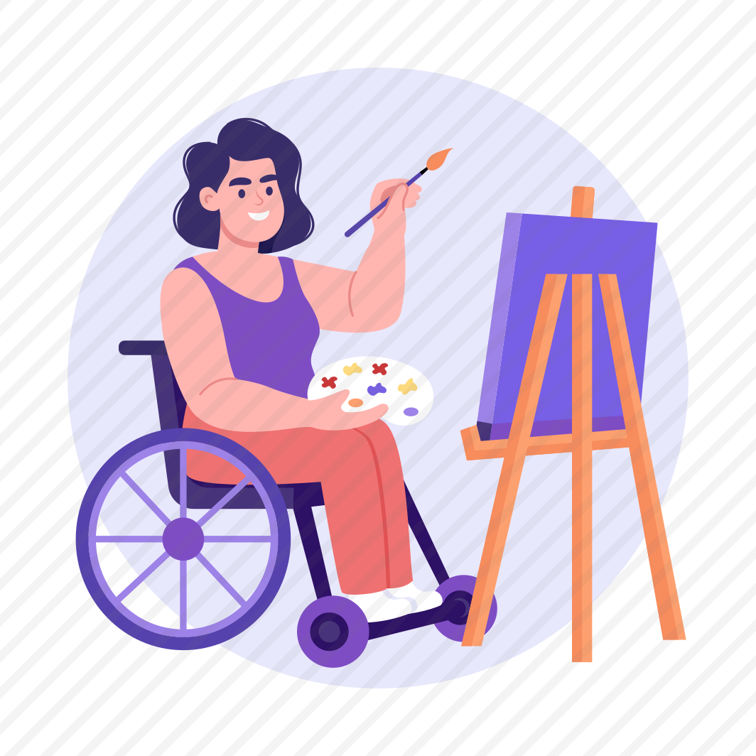Disabled Woman, Artists, Drawing, Painting, Skilled preview