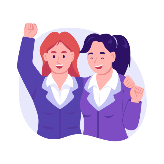 Friends, Companions, Friendship, Smiling, Relationship illustration