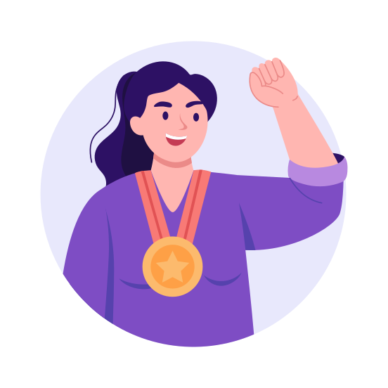 Gold Medallist, Winner, Champion, Victory, Achievement illustration