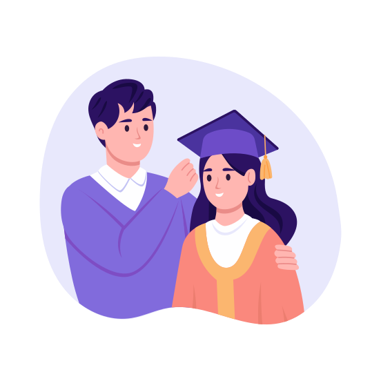 Graduation, Student, Graduated, Academic, Success illustration