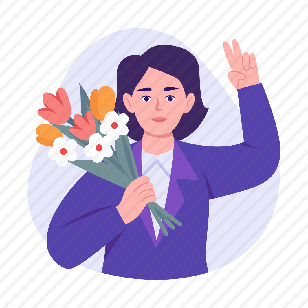Holding Flowers, Bouquet, Gift, Floral, Gesture preview