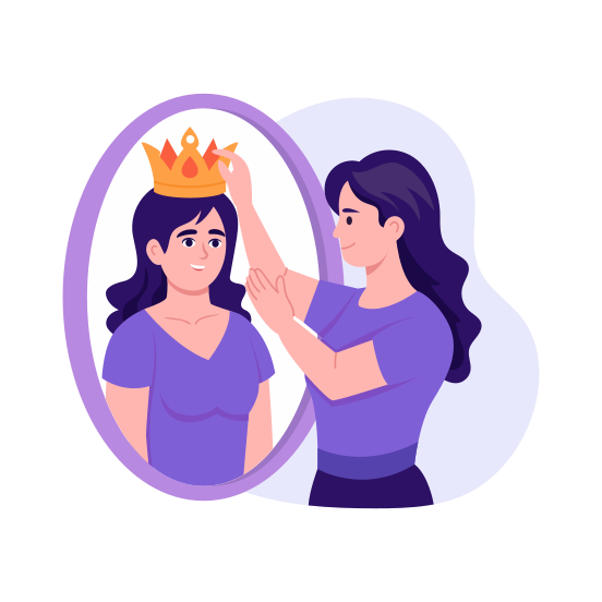 Self Confidence, Esteem, Empowered, Proud, Confident illustration