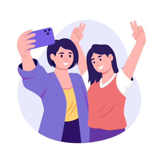 Selfie, Picture, Photography, Memories, Friends illustration