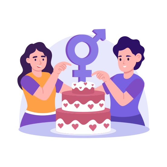 Woman Day, Celebration, Feminism, Empower, Cake Cutting illustration