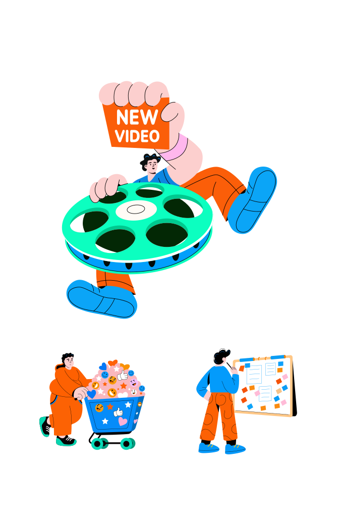 Social Media Illustration Art Set Large Set Preview