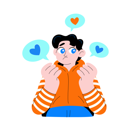 Affection, Fondness, Tenderness, Embracing, Emotions illustration