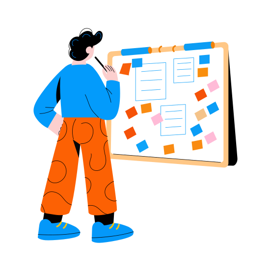 Content Planning, Strategy, Ideas, Notes, Brainstorming illustration
