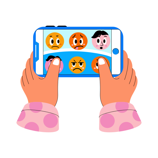 Emoji Reaction, Emotions, Expressions, Feelings, Feedback, illustration