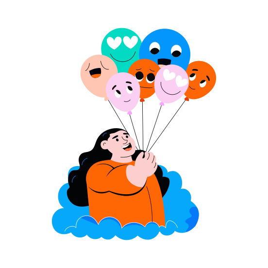 Emoji Reaction, Emotions, Interactions, Expression, Multimedia illustration