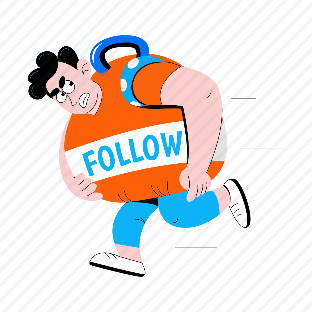 Holding Follower, Subscriber, Support, Audience, Running preview