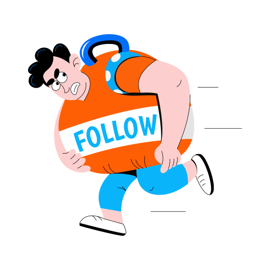 Holding Follower, Subscriber, Support, Audience, Running illustration