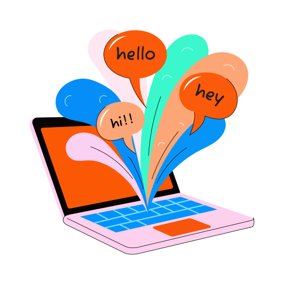 New Message, Notifications, Chat, Interaction, Alerts illustration