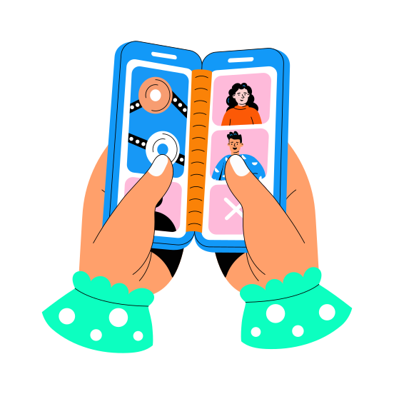 Phone Book, Mobile, Network, Profiles, Contacts illustration