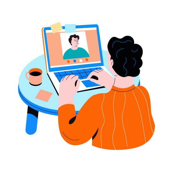 Profile Editing, Customization, Social Profile, Updating, Laptop illustration