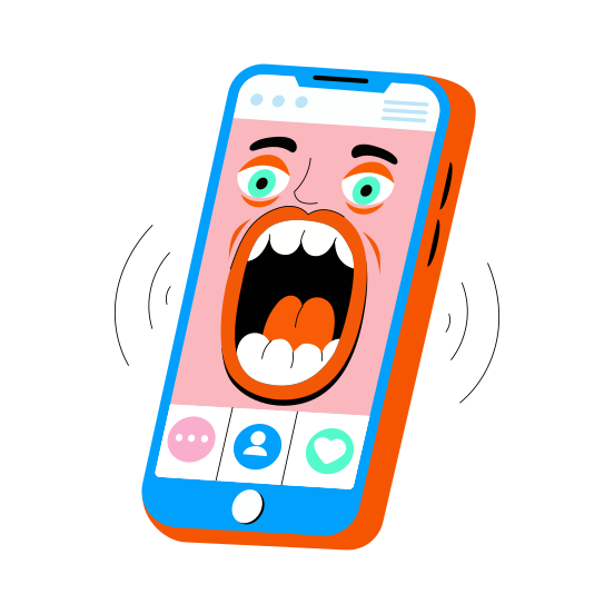 Raising Voice, Shouting, Yelling, Screaming, Angry illustration