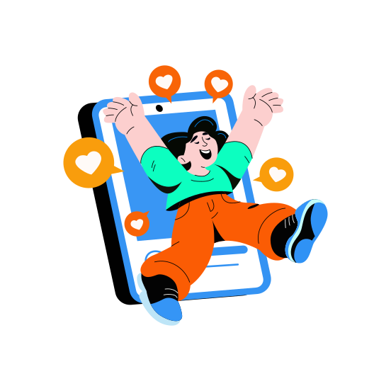 Reel Celebration, Enjoying, Happy, Cheering, Feedback illustration