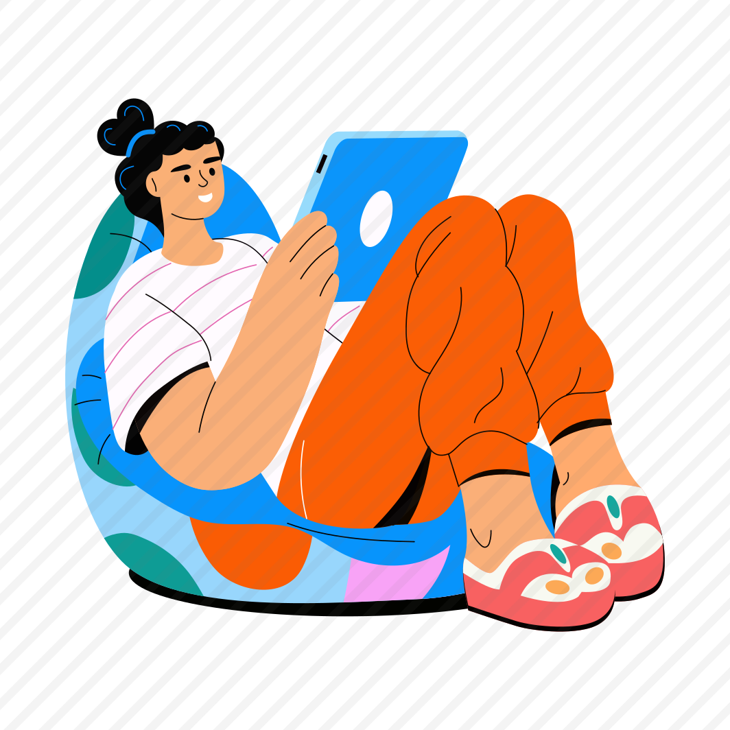 Relaxing, Leisure, Comfort, Chilling, Using Mobile preview