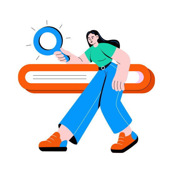 Searching, Magnifying, Exploring, Investigation, Browsing illustration