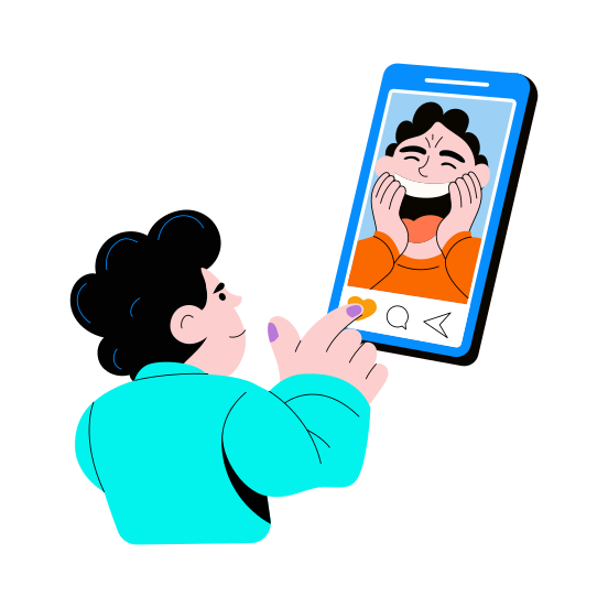 Social Reaction, Emotions, Expressions, Laughing, Smiling illustration