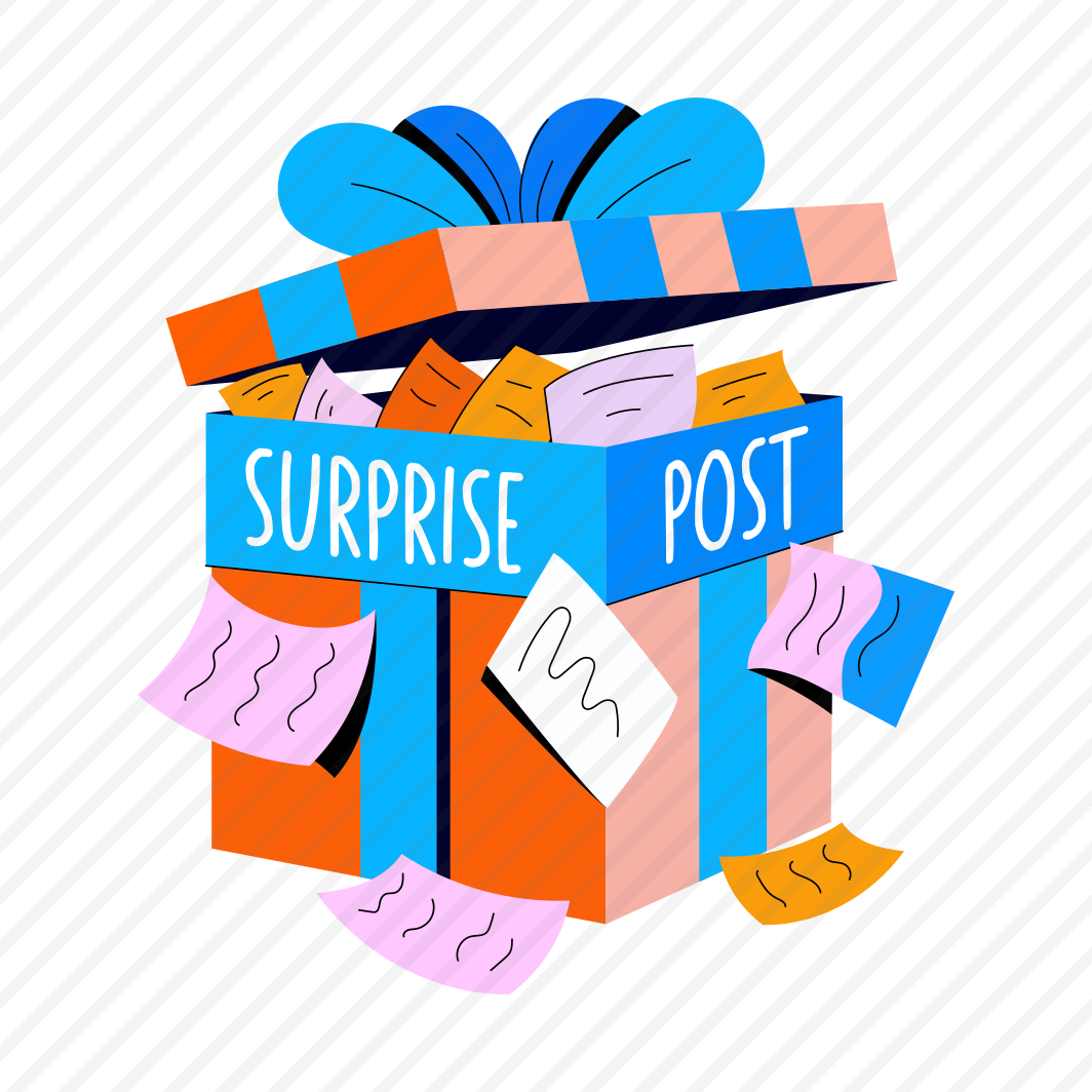 Surprise Post, Gift, Souvenir, Present, Content preview